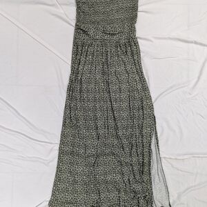 BP Green Clover Print Strapless Maxi Dress perfect for st. patricks day